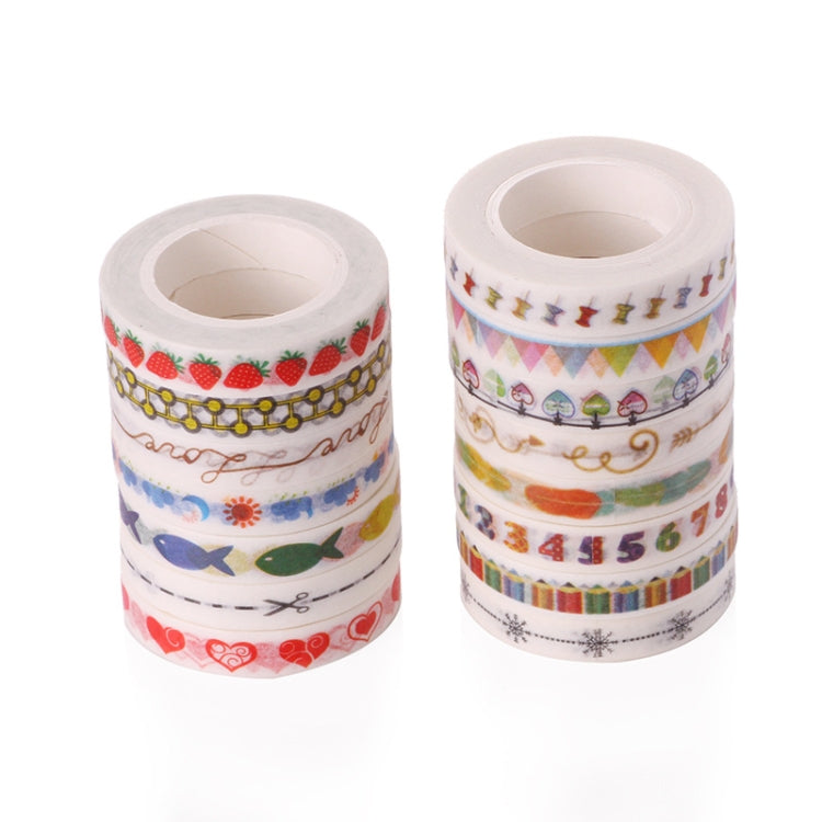 20 Rolls 8mmx10m Paper Tape Hand Ledger Decoration Sticker