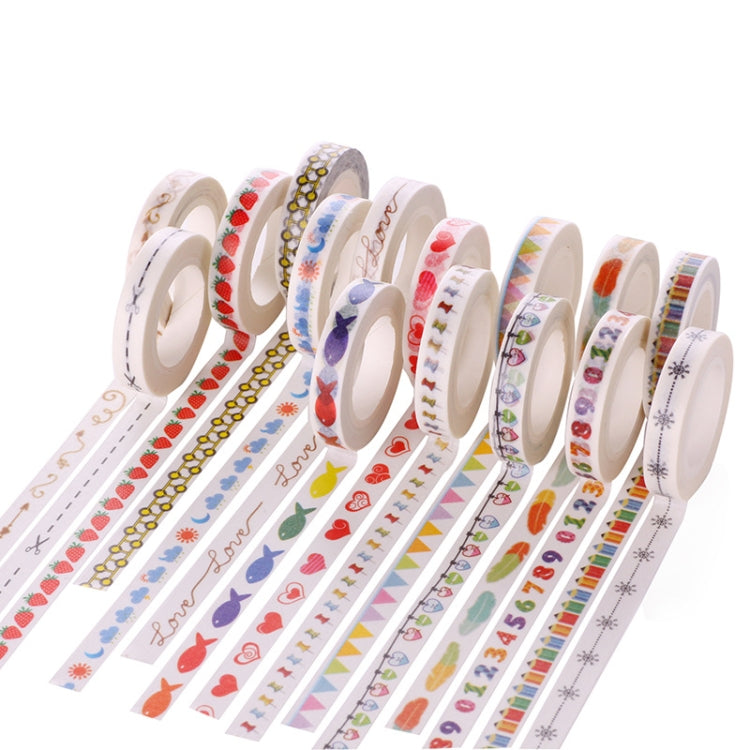 20 Rolls 8mmx10m Paper Tape Hand Ledger Decoration Sticker