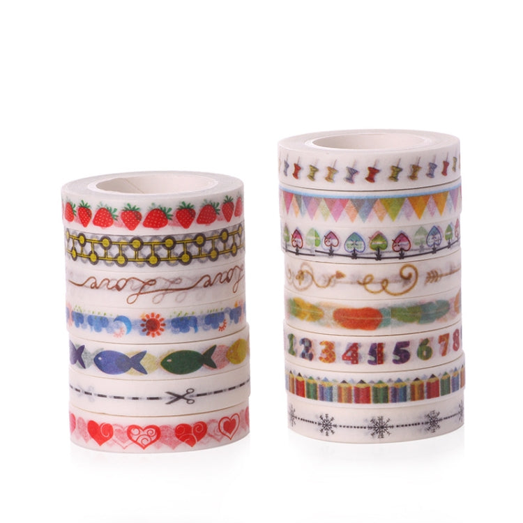 20 Rolls 8mmx10m Paper Tape Hand Ledger Decoration Sticker