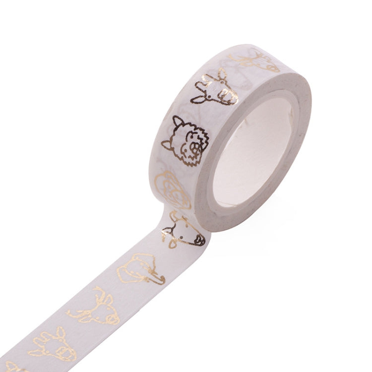 6 Rolls Bronzing Paper Tape Decorative Album Paper Hand Torn Stickers