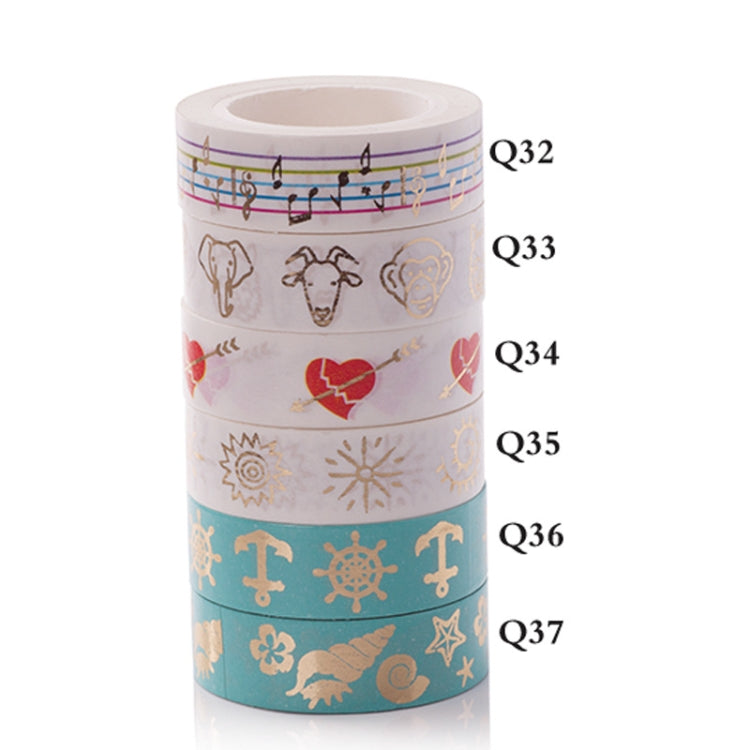 6 Rolls Bronzing Paper Tape Decorative Album Paper Hand Torn Stickers