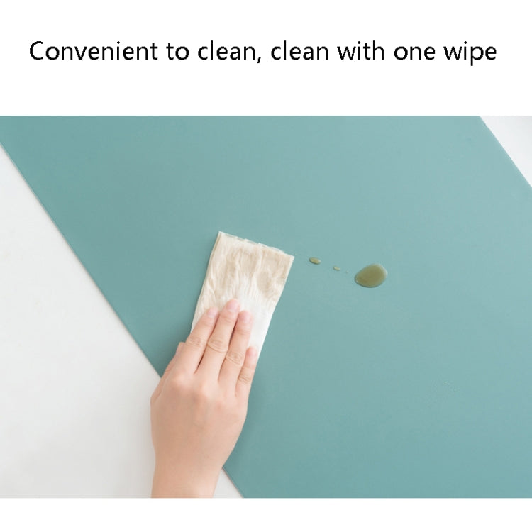 Double-Sided Leather Table Mat Waterproof Enlarged Mouse Keyboard Pad, Pattern: 8142 Deep Purple