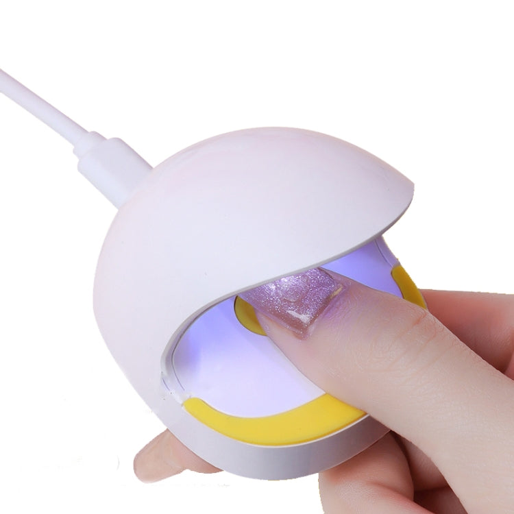 2 PCS 6W Mini LED Nail Lamp Quick Dry Single Finger Eggshell Phototherapy Lamp With USB Data Line