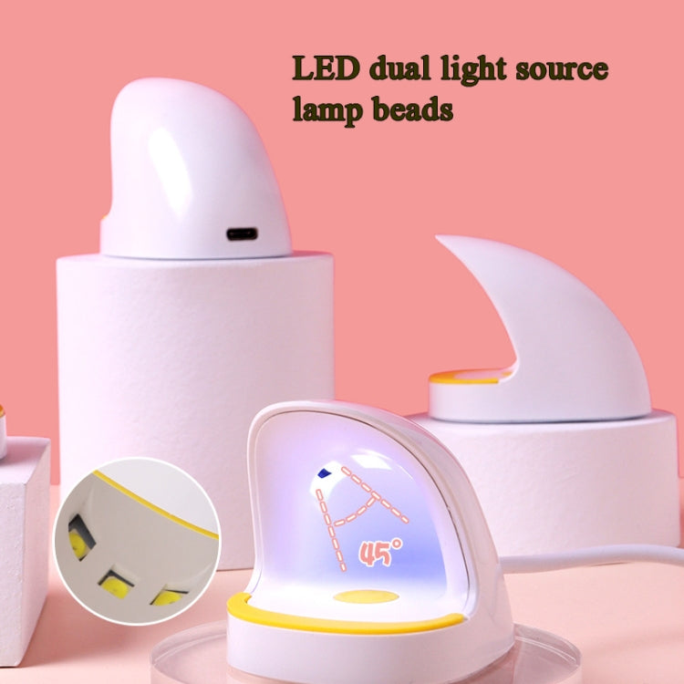 2 PCS 6W Mini LED Nail Lamp Quick Dry Single Finger Eggshell Phototherapy Lamp With USB Data Line