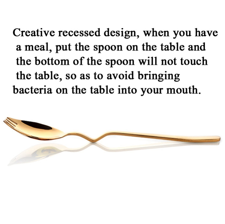 3 PCS Stainless Steel Instant Noodle Fork Multi-Purpose V-Shaped Knife Fork And Spoon All-In-One Tableware, Colour:  Blue