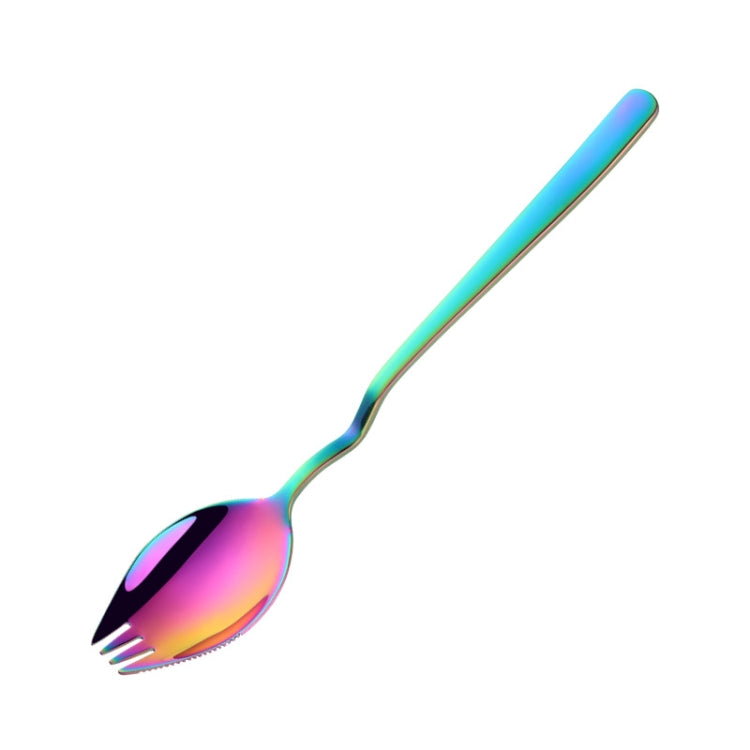 3 PCS Stainless Steel Instant Noodle Fork Multi-Purpose V-Shaped Knife Fork And Spoon All-In-One Tableware, Colour: Colorful