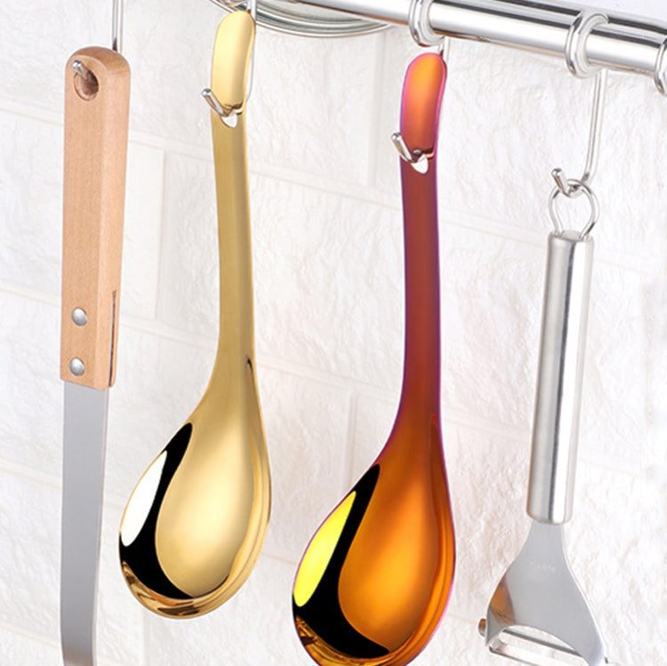 304 Stainless Steel Rice Spoon Household Thickened Large Soup Spoon,Random Color Delivery