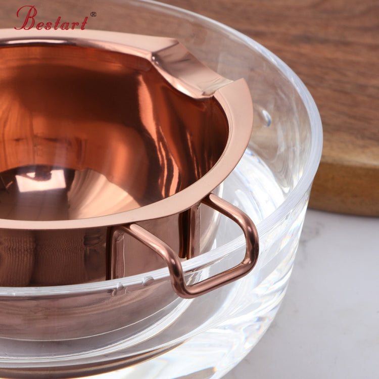 Cheese Butter Chocolate Stainless Steel Melting Bowl, Colour:  Gold