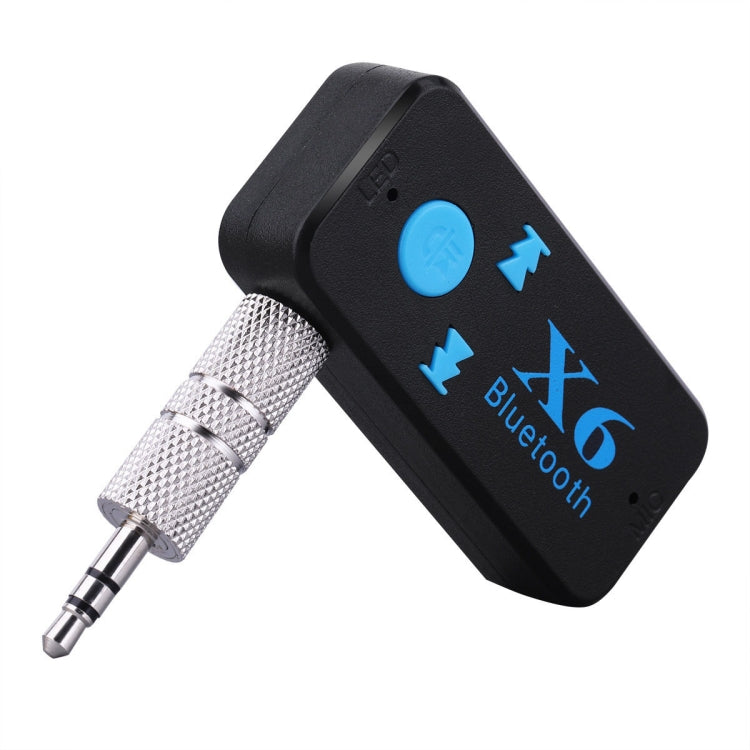 2 PCS BT-X6 3.5mm AUX Metal Adapter Car Bluetooth 5.0 Bluetooth Audio Receiver Speaker Adapter Can Insert TF Card & AUX Headset