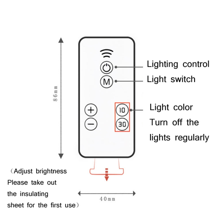 Bedroom Bedside Remote Control LED Night Light Eye Protection With Time Sleep Plug-in Light US Plug