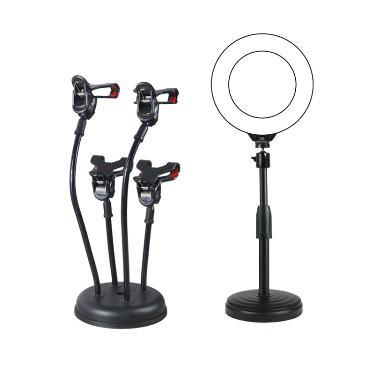 LX-03 Phone Selfie Beauty Live Support LED Fill Light Desktop Multi-Camera Photo Photography Support, Specification: Four-bit +16CM Fill Light