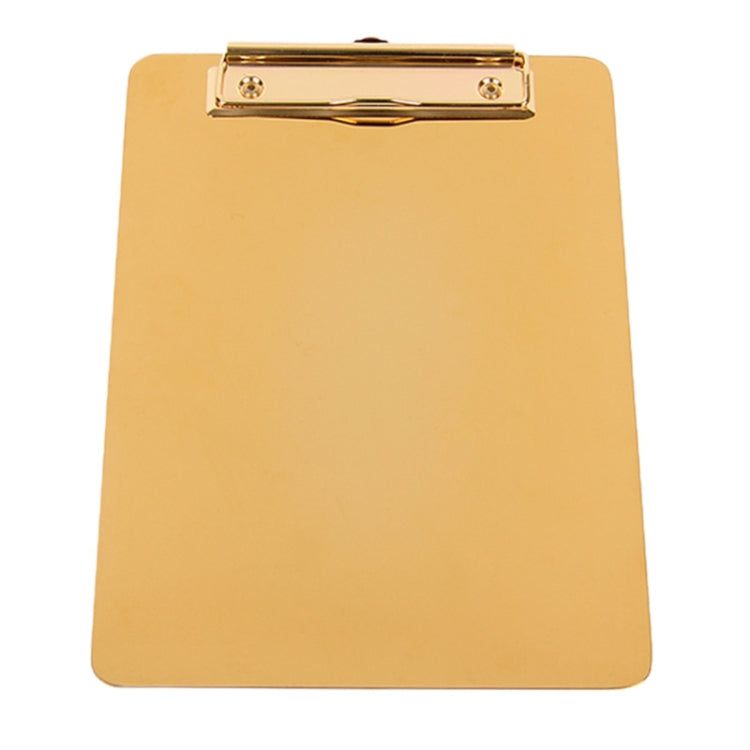 YT-XZB A4 Gold Stainless Steel Writing Board Multi-Function Metal File Splint, Specification: Small