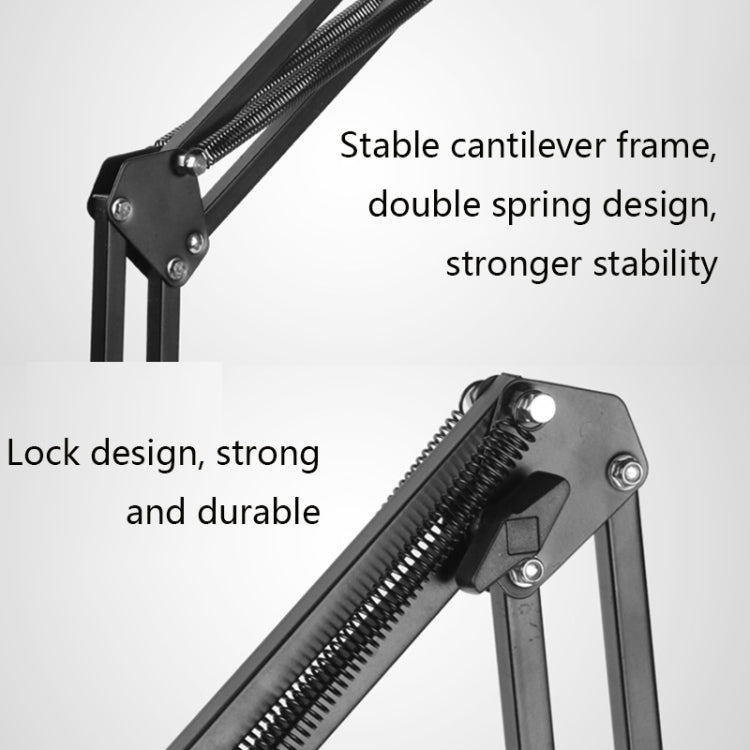 Lazy Phone Tablet Computer Stand Bedside Desktop Multifunctional Cantilever Live Selfie Photography Stand, Specification: Distinguished + Phone Tablet Universal Clip