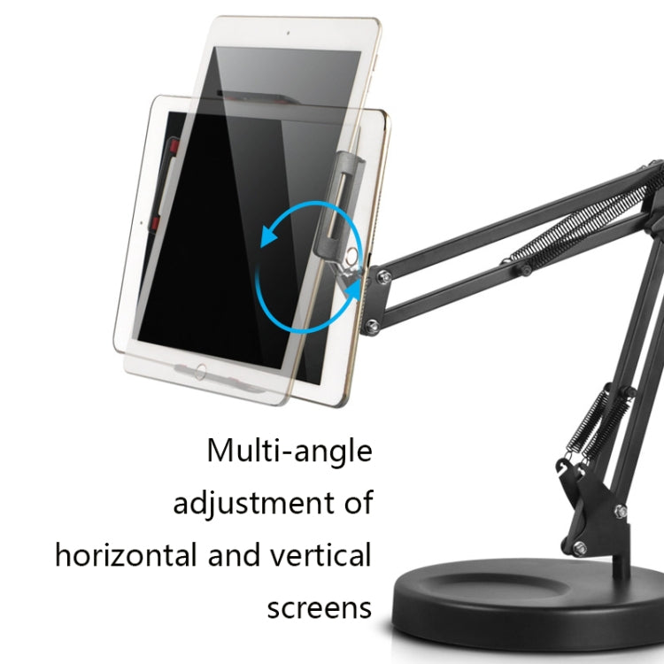 Lazy Phone Tablet Computer Stand Bedside Desktop Multifunctional Cantilever Live Selfie Photography Stand, Specification: Distinguished + Phone Tablet Universal Clip