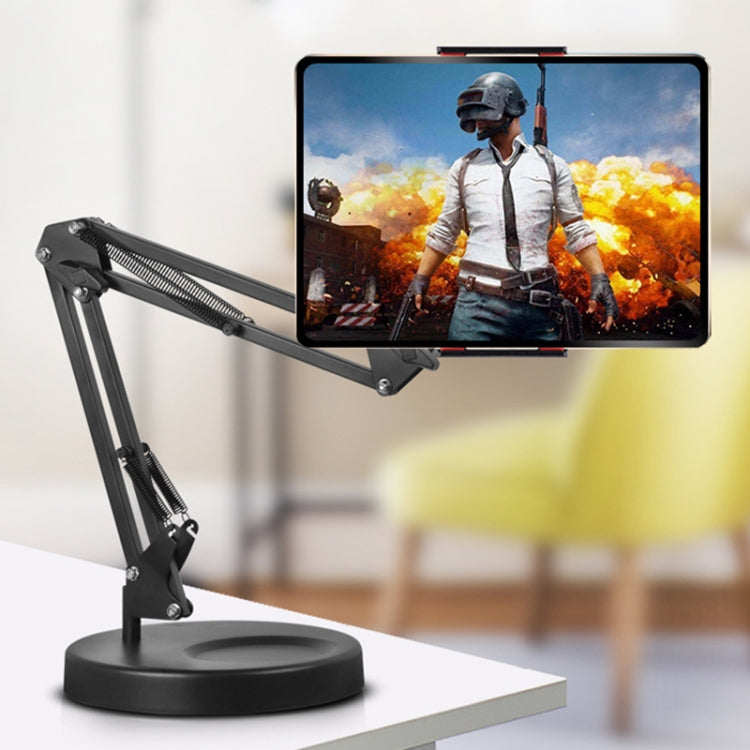 Lazy Phone Tablet Computer Stand Bedside Desktop Multifunctional Cantilever Live Selfie Photography Stand, Specification: Distinguished + Phone Tablet Universal Clip