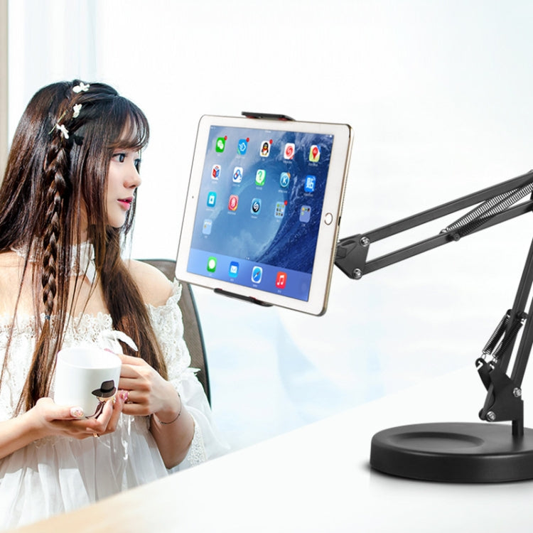 Lazy Phone Tablet Computer Stand Bedside Desktop Multifunctional Cantilever Live Selfie Photography Stand, Specification: Distinguished + Phone Tablet Universal Clip