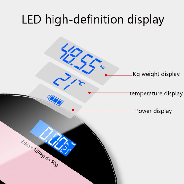 Body Weight Scale USB Home Body Fat Scale Battery Version(Black Red)