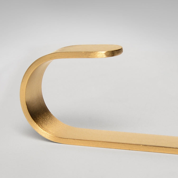 4 PCS Brass Gold Color Brushed Hook Punch-Free Metal Hanging Hook, Specification: Large