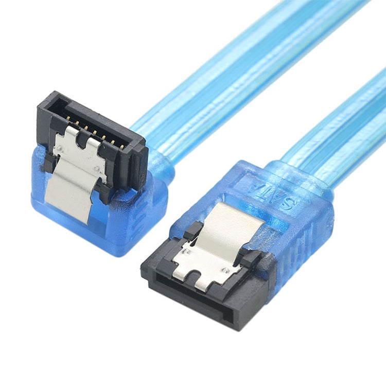 Mini SAS to SATA Data Cable With Braided Net Computer Case Hard Drive Cable,specification: Female Straight to  Female Elbow -0.5m
