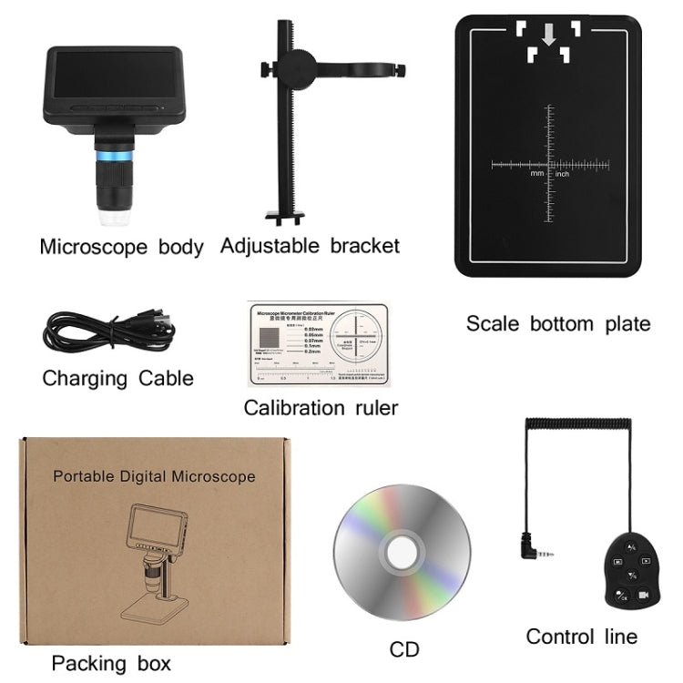 5 Inch Electron Microscope 1080P HD USB Repair Inspection Magnifying Glass