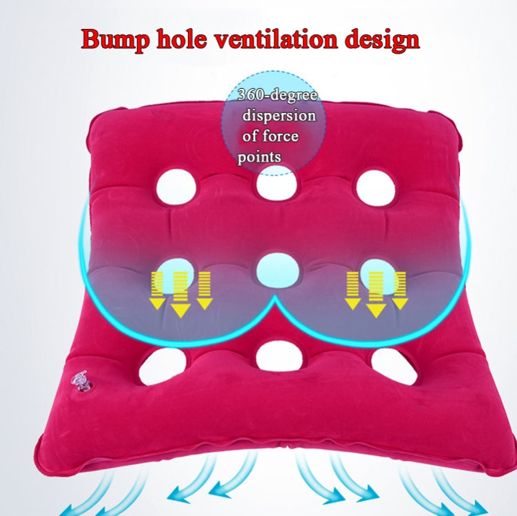 2 PCS Anti-Decubitus Inflatable Cushion For Pregnant Women And Elderly Health Care Cushion,Style: Round Rose Red
