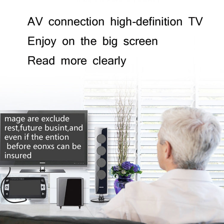FD43 Elderly Newspaper Reading Aid Reader Low Vision Portable Vision Aid(Black White Button)