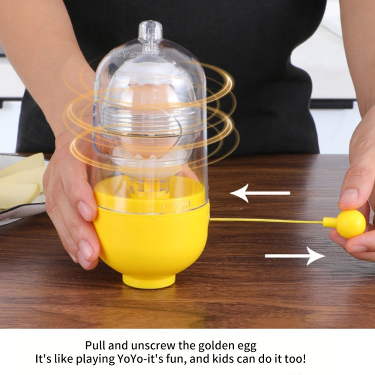 2 PCS Golden Egg Puller Household Hand-Cranked Egg Shaker Eggs Mixing Maker Kitchen Utensils, Specification: Second Generation