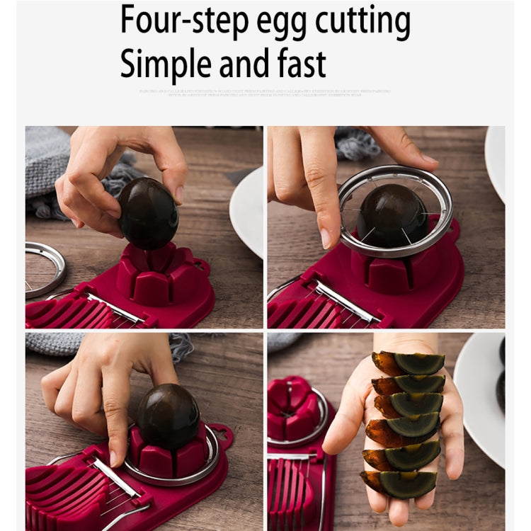 6 PCS Multifunctional Egg Cutter Kitchen Tool Stainless Steel Fancy Egg Cutter