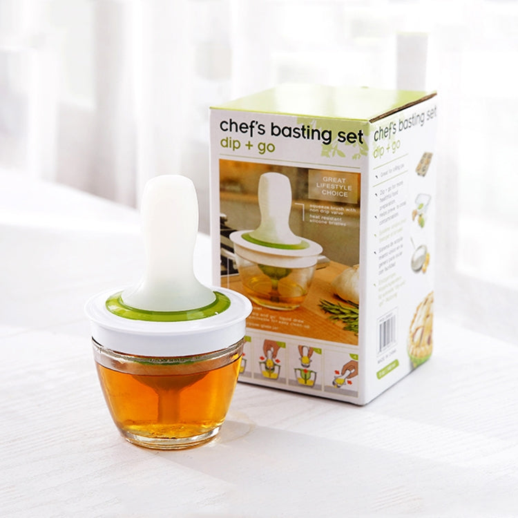 2 PCS G095 Silicone Oil Bottle BBQ Baking Brush