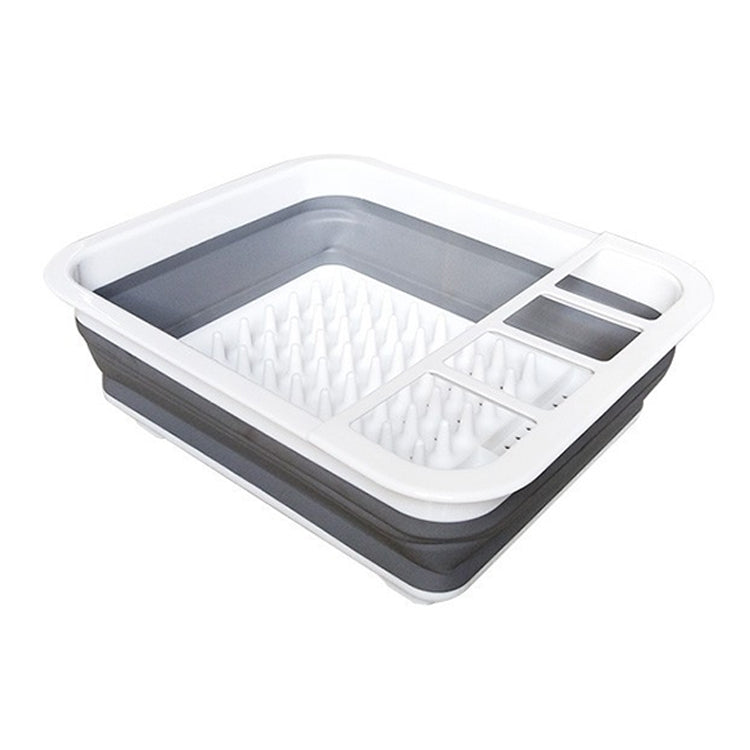 2 PCS Silicone Folding Drainage Dish Rack Tableware Storage Box