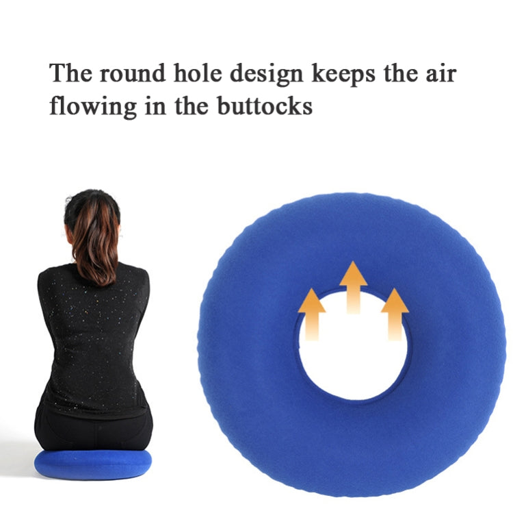 2 PCS Inflatable Anti-Hemorrhoids Round Air Cushion PVC Thickened Health Cushion