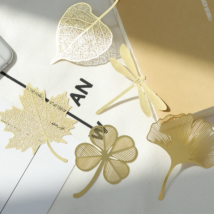 5 PCS Copper Metal Hollow Bookmarks Style Random Delivery