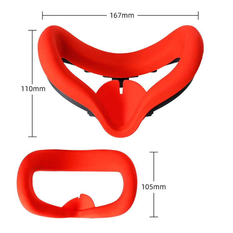 2 PCS GS0090 Eye Mask Face Mask Shading Anti-Sweat Silicone Protective Cover For Oculus Quest2