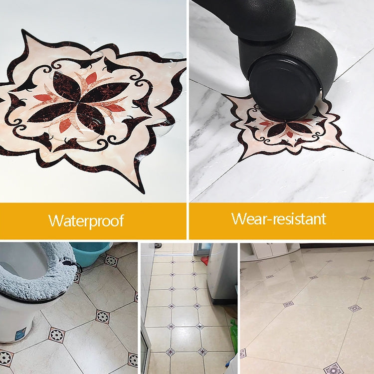 3 Sets Self-Adhesive Floor Waterproof Wear Angle Stickers Living Room Bathroom Floor Brick Decoration Stickers, Specification: Standard Matte