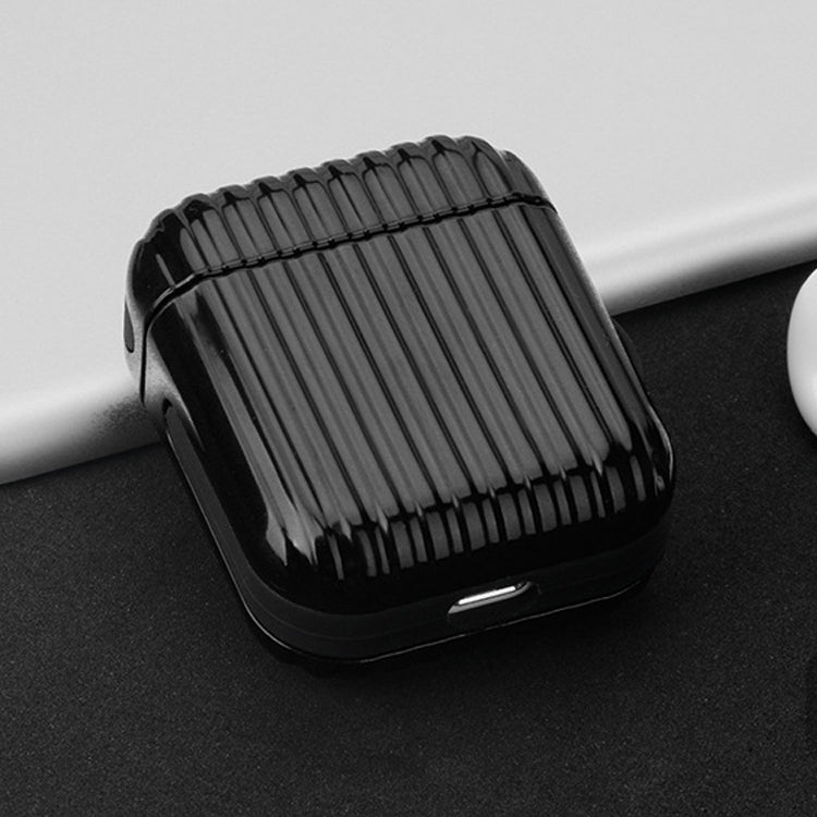 2 PCS GS011  Anti-fall Plastic Suitcase Shape Wireless Earphone Protective Case For Airpods1/2