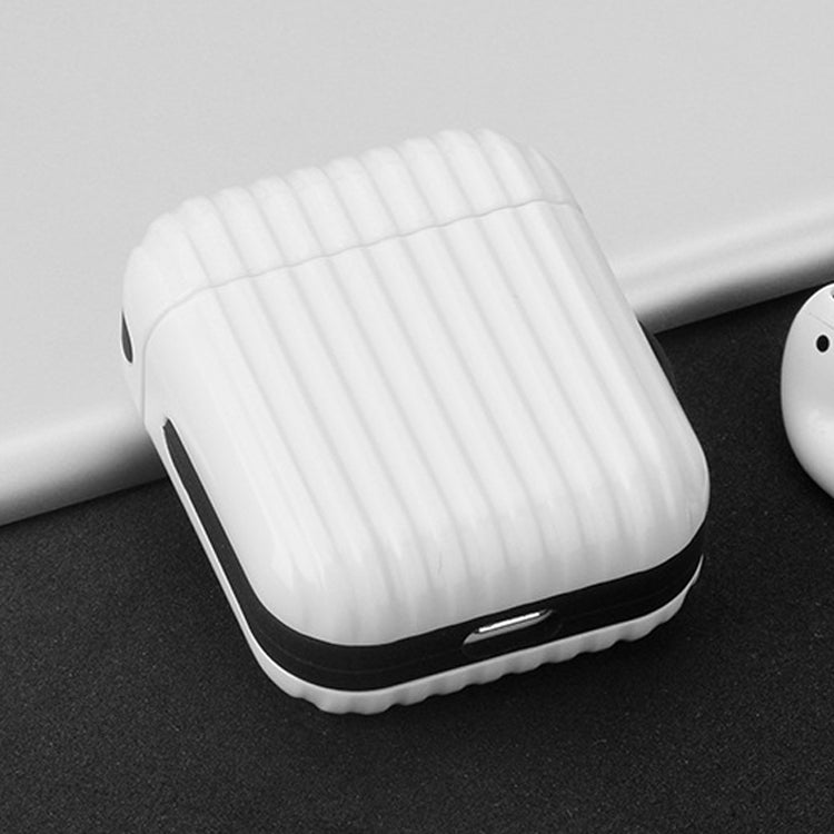 2 PCS GS011  Anti-fall Plastic Suitcase Shape Wireless Earphone Protective Case For Airpods1/2