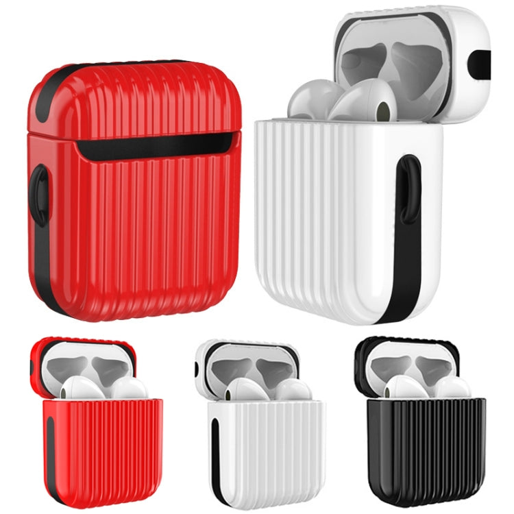 2 PCS GS011  Anti-fall Plastic Suitcase Shape Wireless Earphone Protective Case For Airpods1/2