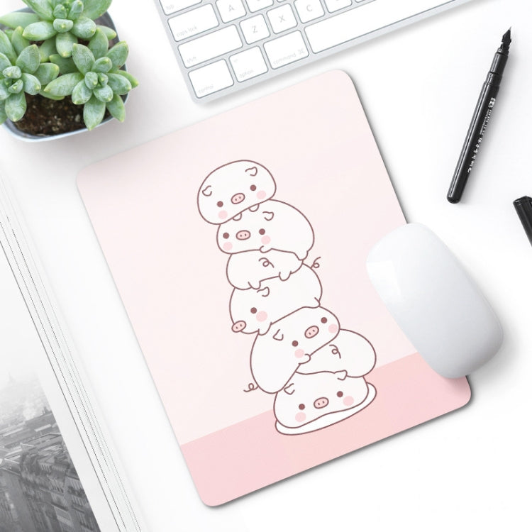 6 PCS Non-Slip Mouse Pad Thick Rubber Mouse Pad, Size: 21 X 26cm