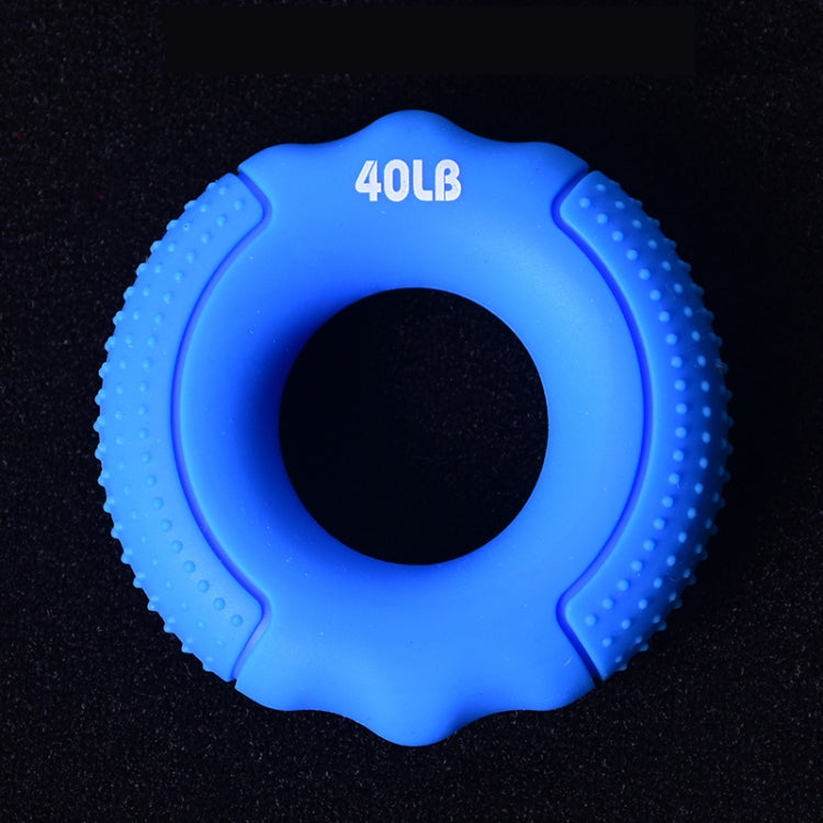2 PCS Silicone Gripper Finger Exercise Grip Ring, Specification: 40LB (Dot Blue)