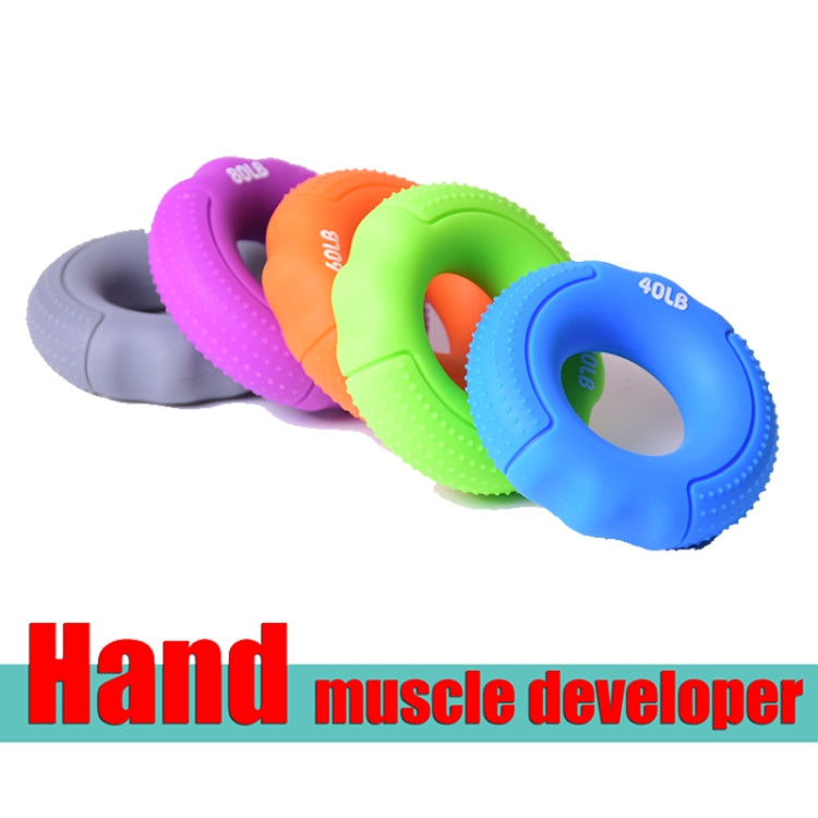 2 PCS Silicone Gripper Finger Exercise Grip Ring, Specification: 40LB (Dot Blue)
