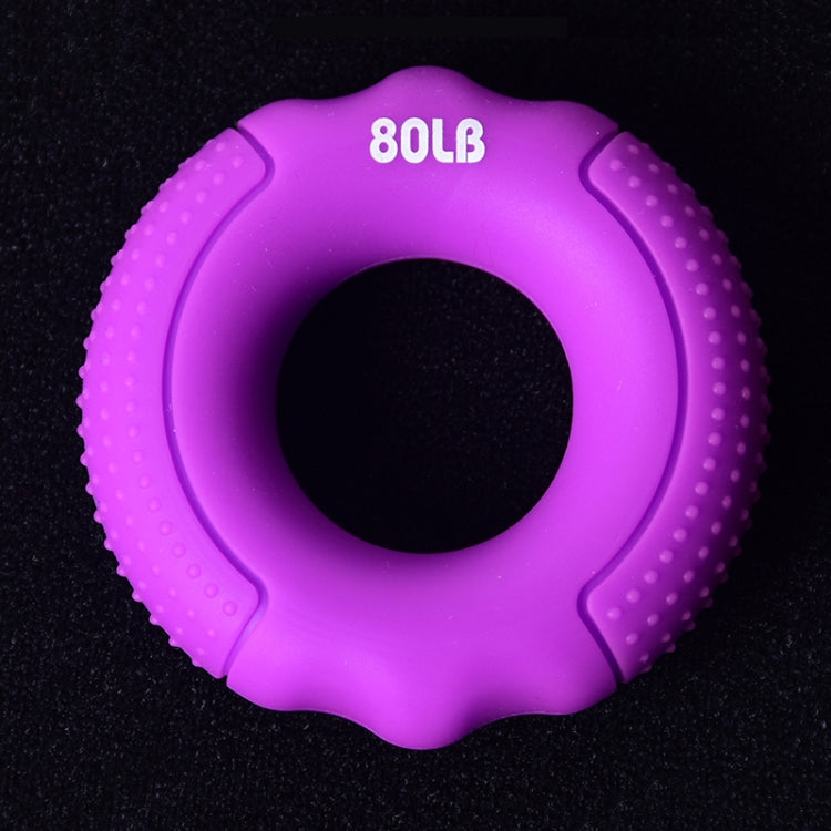 2 PCS Silicone Gripper Finger Exercise Grip Ring, Specification: 80LB(Dot Purple)