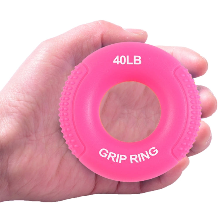 2 PCS Silicone Gripper Finger Exercise Grip Ring, Specification: 40LB (General Rose Red)