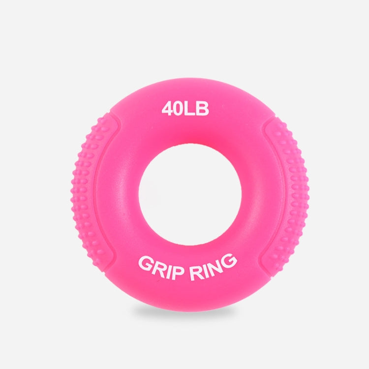 2 PCS Silicone Gripper Finger Exercise Grip Ring, Specification: 40LB (General Rose Red)