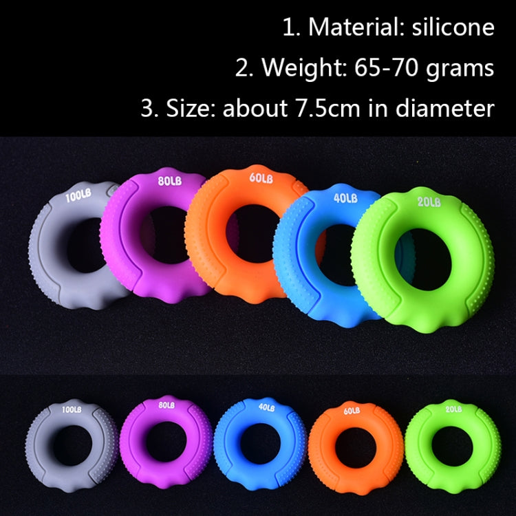2 PCS Silicone Gripper Finger Exercise Grip Ring, Specification: 70LB (General Orange)