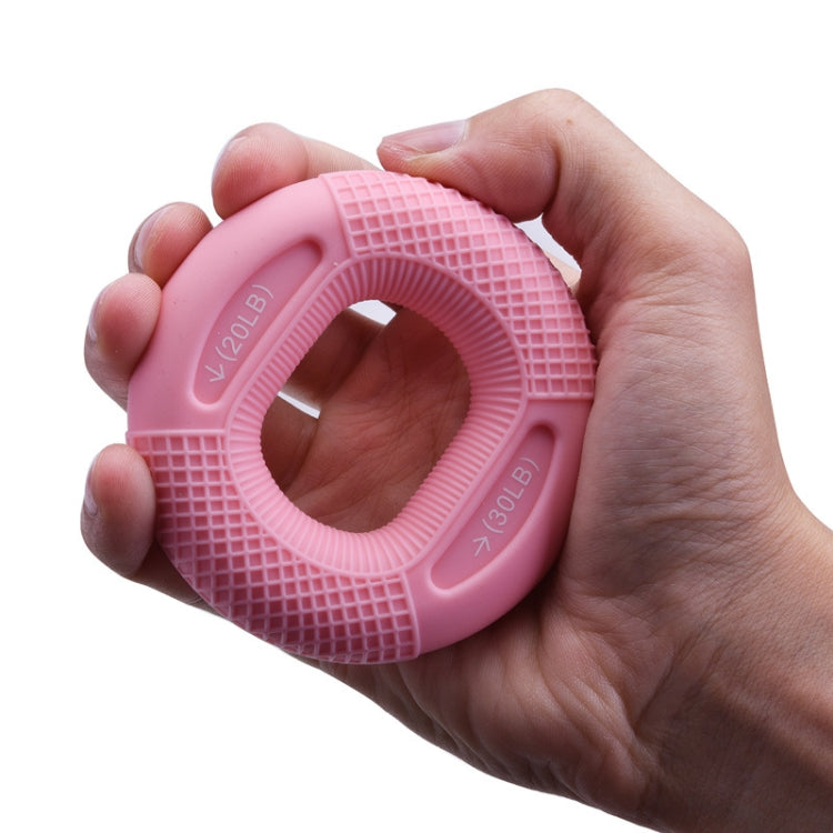 2 PCS Adjustable Strength Silicone Gripper Arm Muscle Strength Rehabilitation Training Fitness Equipment, Colour: 20/30LB ï¼ˆPinkï¼‰
