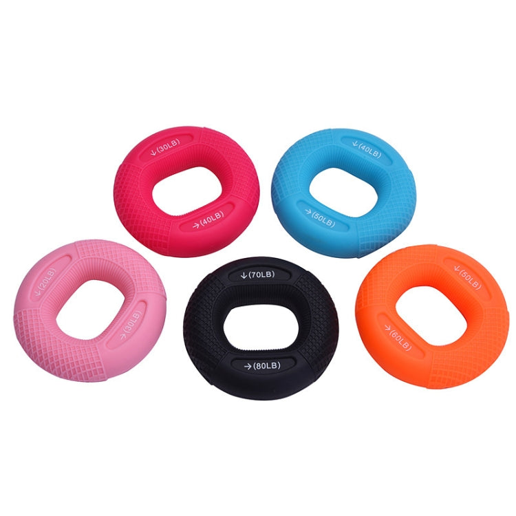 2 PCS Adjustable Strength Silicone Gripper Arm Muscle Strength Rehabilitation Training Fitness Equipment, Colour: 20/30LB ï¼ˆPinkï¼‰
