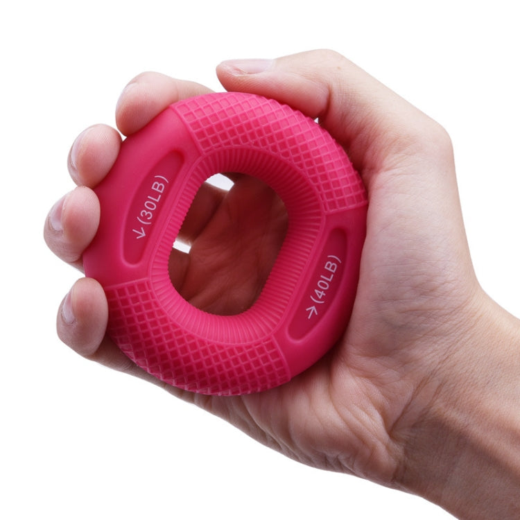 2 PCS Adjustable Strength Silicone Gripper Arm Muscle Strength Rehabilitation Training Fitness Equipment, Colour: 30 / 40LBï¼ˆRose Redï¼‰