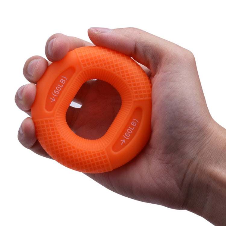 2 PCS Adjustable Strength Silicone Gripper Arm Muscle Strength Rehabilitation Training Fitness Equipment, Colour: 50 / 60LBï¼ˆOrangeï¼‰