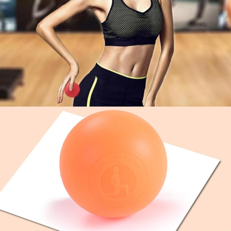 Fascia Ball Muscle Relaxation Yoga Ball Back Massage Silicone Ball, Specification: Flat Orange Ball