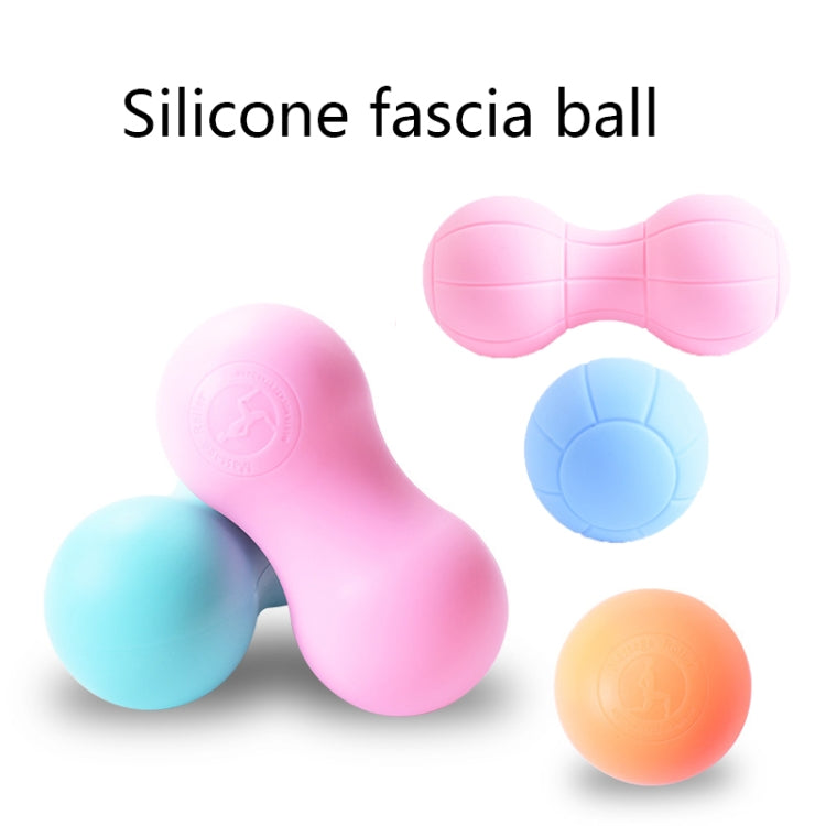 Fascia Ball Muscle Relaxation Yoga Ball Back Massage Silicone Ball, Specification: Flat Matcha Green Ball